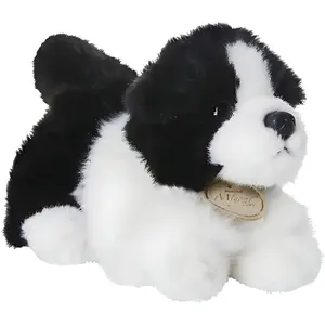 Plüschhund Collie, weicher Plüsch, 20 cm, Schwarz-Weiß, Aurora MiYoni