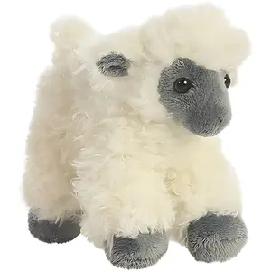 Aurora, 31376, Mini Flopsies Walliser Schaf,20cm, Plüschtier, weiß