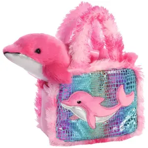 Aurora, 32824, Fancy Pal, Delfin, 20cm, Plüschtier, pink/blau, Rose