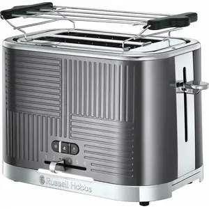 Toaster   RUSSELL HOBBS   Geo Steel   Strukturiertes Metall   1640 W  ...