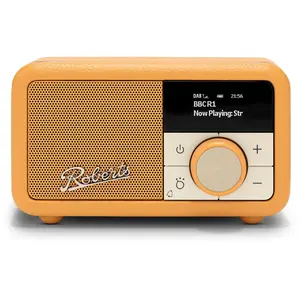 Roberts Radio Revival Petite 2, Tragbar, Analog & Digital, DAB, DAB+, FM, USB Typ-C, Gelb, Tasten