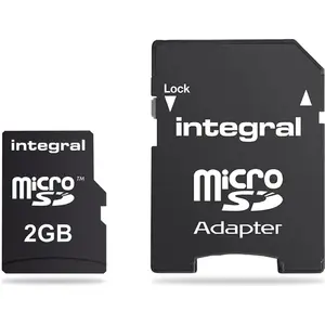 Integral Microsd Memory Card (2 GB, microSD), Speicherkarte, Schwarz
