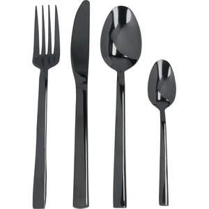 Mikasa C000390 - Besteck-Set (16-tlg., Edelstahl), Farbe schwarz
