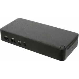 Targus DOCK460EUZ, Kabelgebunden, USB4, 100 W, 3,5 mm, 2500 Mbit/s, Schwarz