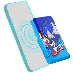 Magnetische Powerbank OTL 5000 mAh, USB-C 15W, Sonic The Hedgehoh mit Ständer (blau) günstig