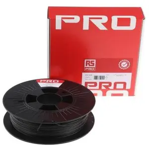 RS PRO RS Black 1.75mm Carbon 500g (1.75 mm, 500 g), 3D Filament, Schwarz