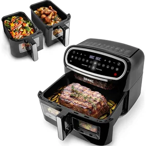 Duronic AF34 BK Heißluftfritteuse | Airfryer mit 2 x 4,5 Liter und 10 ...
