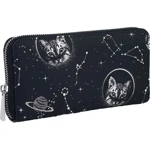 Banned Alternative Geldbörse Damen Space Cat schwarz/weiß Standard günstig
