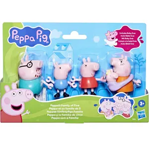 Peppa Pig Familien-Actionfigur-Set mit Baby Evie: Offizielles Spielzeug für Kleinkinder und Vorschulkinder zum Rollenspiel günstig