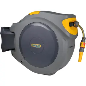 Hozelock, Gartenschlauch Aufbewahrung, Gartenschlauchaufroller Flow Max Wandschlauchbox 30m (30 m)