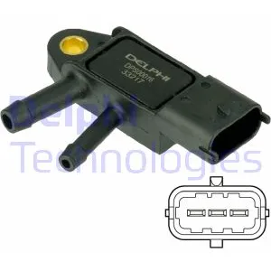 DELPHI DPS00016 Abgasdruck Differenzdrucksensor für NISSAN Qashqai / Q... günstig