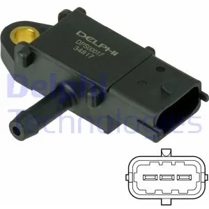 DELPHI DPS00017 Abgasdruck Differenzdrucksensor für OPEL Corsa D Schrä... günstig