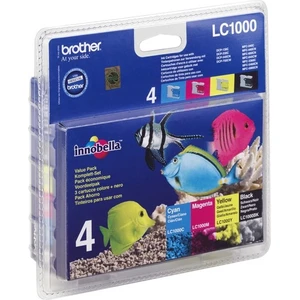 Brother LC1000VALBP, Hohe (XL-) Ausbeute, Schwarz, Cyan, Magenta, Gelb, 4 Stück(e), 500 Seiten, 400 Seiten, Multipack