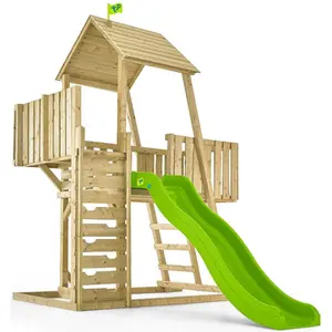Spielturm mit Rutsche KINGSWOOD Braun