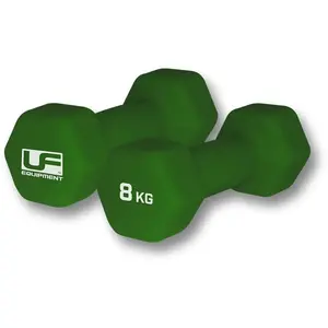 UFE Urban Fitness Hanteln Neopren - hexagonale Gewichte 2 x 8kg grün günstig