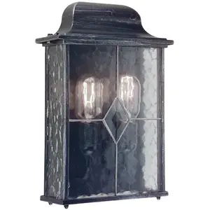 Wandleuchte Wexford WX7, schwarz-silber/klar, IP23