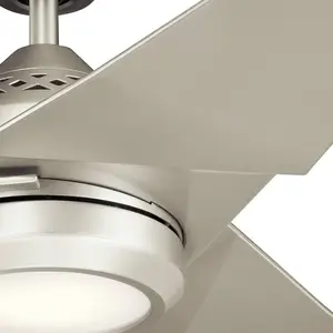KICHLER LED-Deckenventilator Jade, silber, leise, Ø 152 cm, 60 W günstig