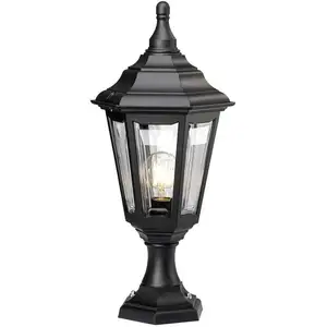 Elstead Kinsale Außen-Stehleuchte E27 51cm Schwarz IP44 Anti-Meerwasse...