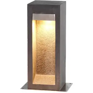 ELSTEAD Sockelleuchte Parkstone 6W LED IP55 Edelstahl, Basalt, Glas; B...