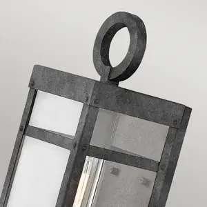 Außenwandleuchte Porter, schwarz, 33,6 cm hoch