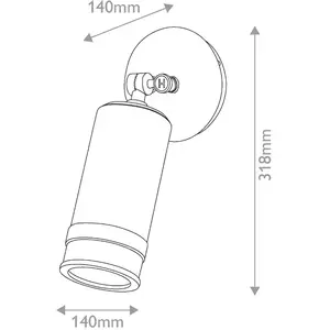 Außenwandlampe Pratt, altmessing, Ø 14 cm, IP44, GU10-LED