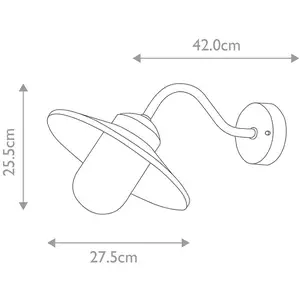 Außenwandlampe Klampenborg, silber, Laterne, Edelstahl, IP44