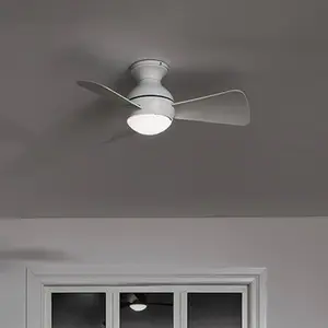 KICHLER LED-Deckenventilator Sola, IP23 weiß matt günstig