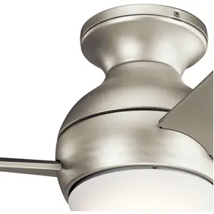 KICHLER LED-Deckenventilator Sola, IP23 nickel günstig