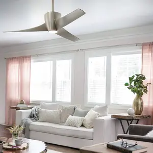 KICHLER LED-Deckenventilator Phree 56, dreiflügelig, nickel günstig