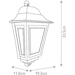 Außenwandlampe Deco Lane, creme, Laterne, Aluminium, IP44