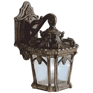 Außenwandleuchte Tournai, bronze, IP44, Alu