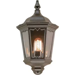 Elstead Medstead Außen-Wandleuchte E27 45cm Schwarz IP43