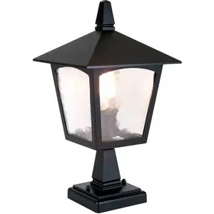 Elstead York Außen-Stehleuchte E27 32cm Schwarz IP43