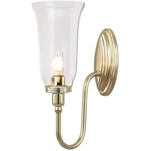 Elstead Lighting, Deckenleuchte, Blake LED Wandleuchte G9 Poliertes Messing IP44 (320 lm, G9)