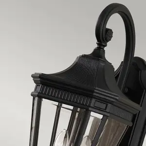 Außenwandleuchte Cotswold Lane schwarz Höhe 52,1cm