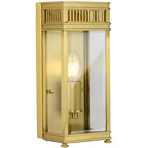 Holborn Outdoor Wandleuchte messing gebürstet Elstead Lighting HL7-S-B...