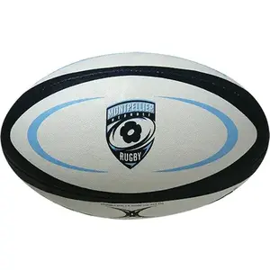 Rugbyball Gilbert Montpellier (taille 5) Weiß Größe 5 günstig