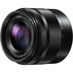 Panasonic 35-100mm f/4.0-5.6 ASPH. Mega O.I.S. (Micro Four Thirds, Micro Four Thirds), Objektiv, Schwarz