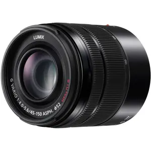 Panasonic 45-150mm f/4.0-5.6 ASPH. Mega O.I.S. (Micro Four Thirds, Micro Four Thirds), Objektiv, Schwarz