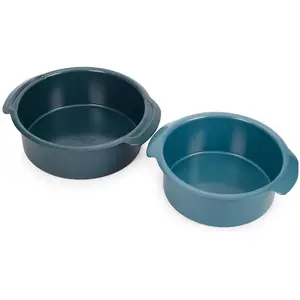 Joseph Joseph 2er Set Nest Bake Backform Kuchen antihaftbeschichtet, Backform, Blau, Grün