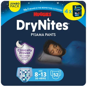 HUGGIES Windeln DryNites Nacht Windeln Jungen 8-13 J. (30-48 kg) 52 St... günstig