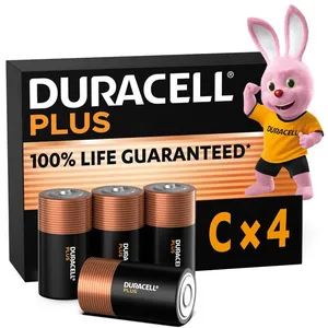 Duracell C-Batterien Plus Power +100% 4er-Pack - Lange Laufzeit für Ih...