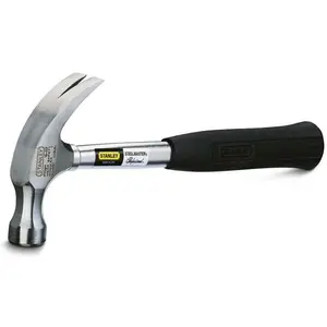 Stanley, Hammer, Steelmaster Klauenhammer (450 g Kopfgewicht, Stahlstiel mit Neoprenhandgriff, geschliffene K (450 g) günstig