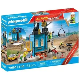 PLAYMOBIL Bauarbeiter und Baustelle, My Life Baustelle, 138 Teile, Pro...