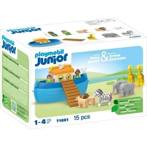 PLAYMOBIL Junior Arche Noah, Transportable, 15 Teile, Schwimmfähig, Mi...