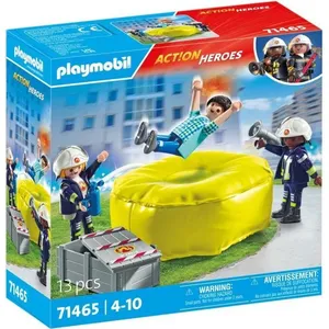 PLAYMOBIL Action Heroes Feuerwehrleute mit Rettungskissen, 71465, 3 Fi...