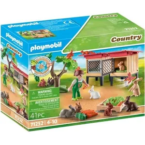 PLAYMOBIL Kinder mit Hasenstall, Bauernhoftiere, 41 Teile, Ab 5 Jahren...
