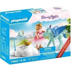 PLAYMOBIL Princess Magic, Prinzessin und Flügelfohlen mit Wolke, 16 Te...