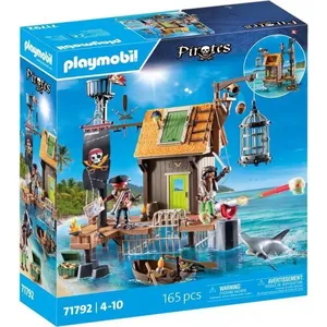 PLAYMOBIL Pirates Piratenbucht mit Versteck, Gefängnissen und Kanone, ...
