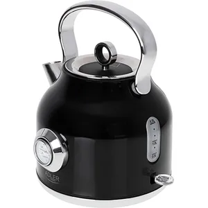 Adler AD 1346b Wasserkocher Schwarz Silber Edelstahl 1850-2200 W 1,7 L